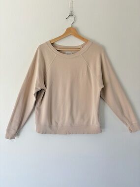 MATE The Label Light Pink Lightweight Terry Raglan Organic Cotton Sweatshirt